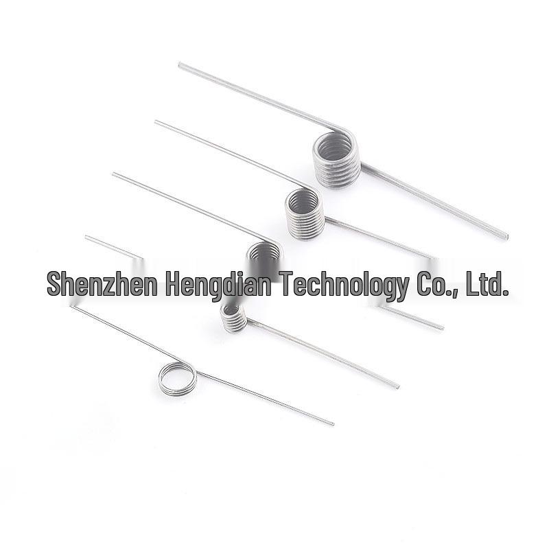 304 Stainless Steel Right-Hand Torsion Spring, 0.7mm Wire, 3.5-4.0mm Outer Diameter, Torque Range 60°-180°.