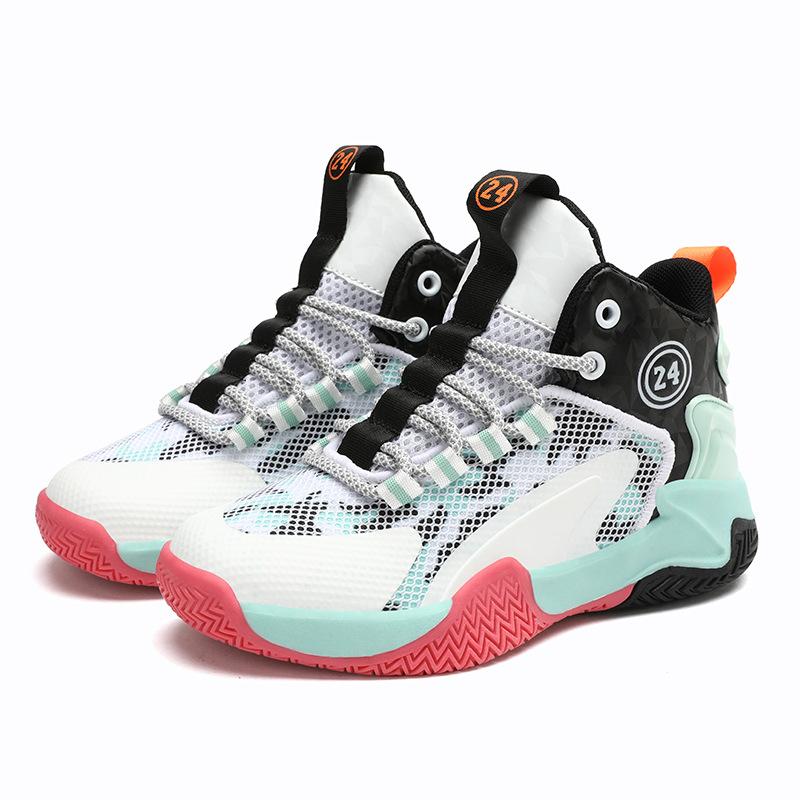 Детская баскетбольная обувь. Весенние и летние кроссовки для мальчиков. Нескользящая обувь для бега. Обувь с сеткой.