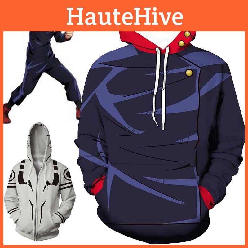 Стильные мужские худи Jujutsu Kaisen с ярким 3D-принтом