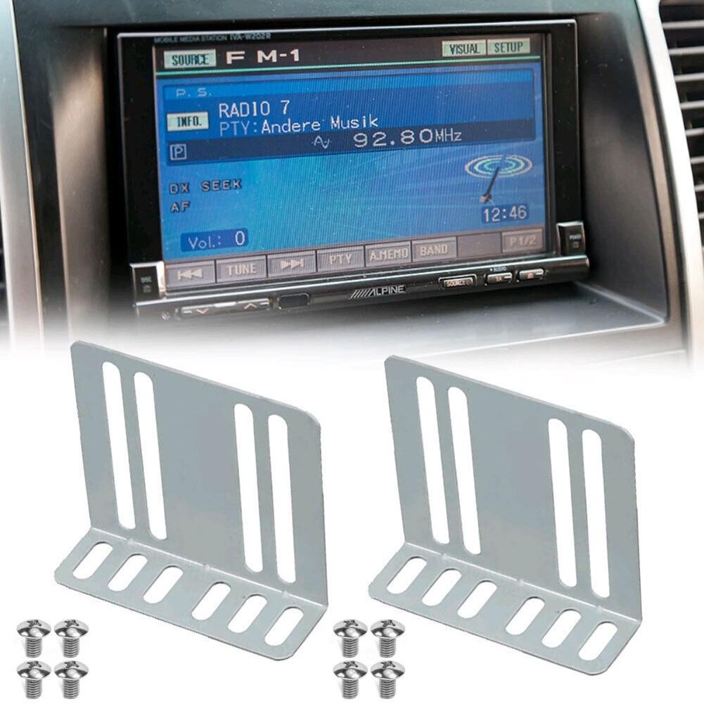 2 Din Car Radio Mounting Tools Kit With Bracket And Screw Holder