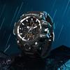 LIGE New Men Watch Dual Display LED Digital Watch for Men Waterproof Chronograph Quartz Military Sport Electronic Wristwatch