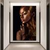 Black And Gold Woman Canvas Paintings Sexy Nude African Posters Prints Wall Art Pictures for Living Room Wall Decoration Cuadros