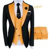 Men's Plus Size One-Button Double Vented Three-Piece Suit