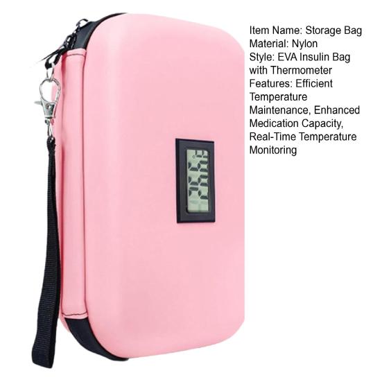 Сумка-холодильник для инсулина Yousheng с термометром, сумка-холодильник для диабетиков, сумка-холодильник для путешествий, сумка-органайзер для хранения инсулина