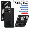 With Stylus All-inclusive Tempered Glass Case For Google Pixel 10 Pro Fold 9 Pro Folding Holder Shockproof Clear Phone Cover + Pen