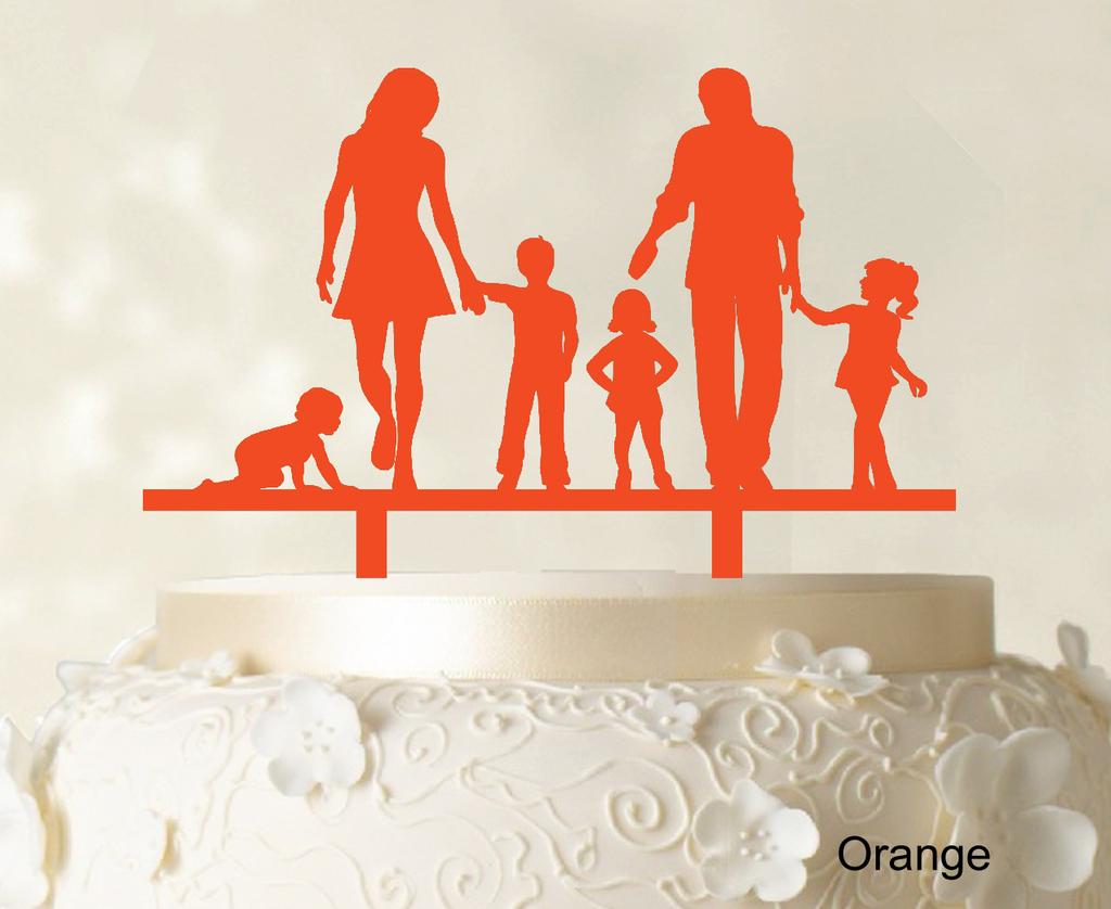Персонализированный семейный торт Топпер на заказ силуэт свадебный торт Топпер украшения торта доступен вариант 6 "-7" дюймов