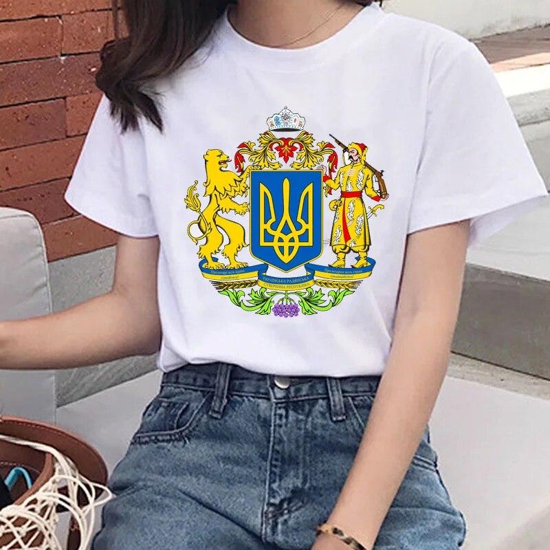 Ukraine Ladies T Shirt Summer Premium Short Sleeve T Shirt Flag Classic Ukraine Gift T Shirt Girls Harajuku Love T Shirt Tops Unisex