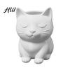 Cat Shaped Pencil Holder Pen Holder, Cute Kitty Desk Organizer for Stationery Storage, Large Healing Decor Capacity Stand Office Home, Creative