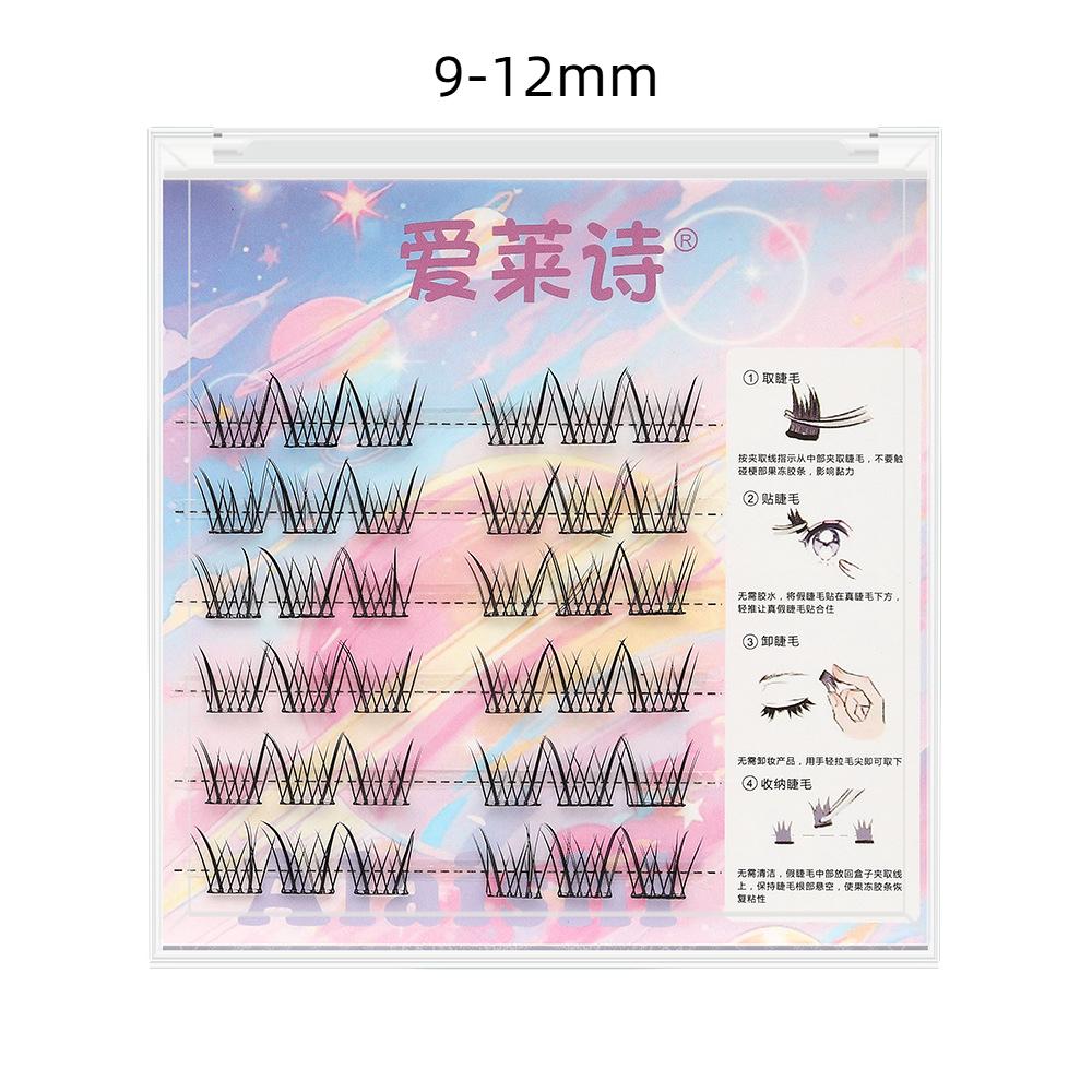 Наращивание самоклеящихся ресниц пучки Макияж без клея Накладные ресницы Наращивание ресниц