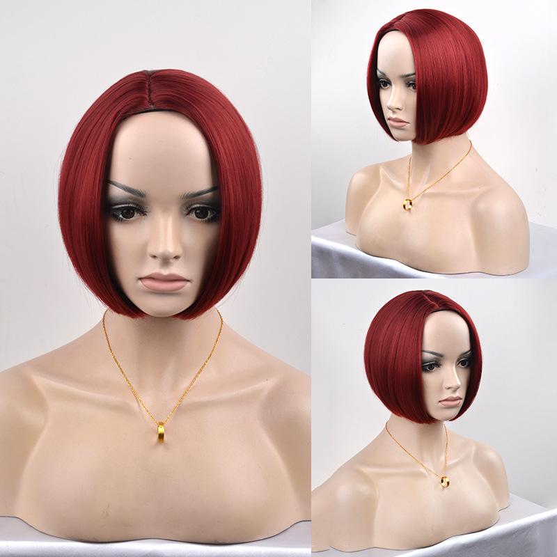 Новые европейские и американские парики, женские короткие волосы делятся на: голова бобо, парик, головной убор, голова бобо, женские короткие волосы.