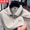 Мужская футболка-поло Hengyuanxiang с коротким рукавом из смеси шелка-тусса и других волокон