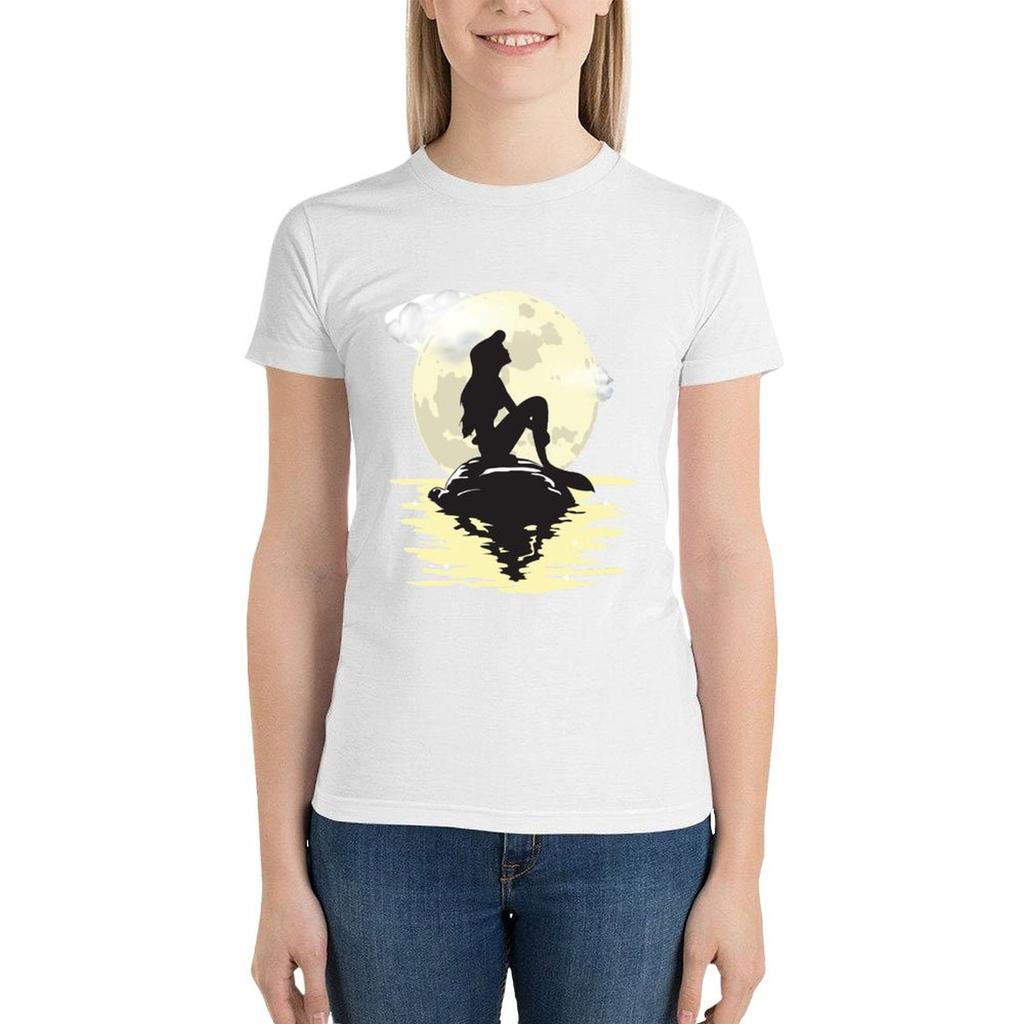 Under The Moonlight Футболка Блузка Футболки Винтажная Одежда Футболка Платье Для Женщин Плюс Размер