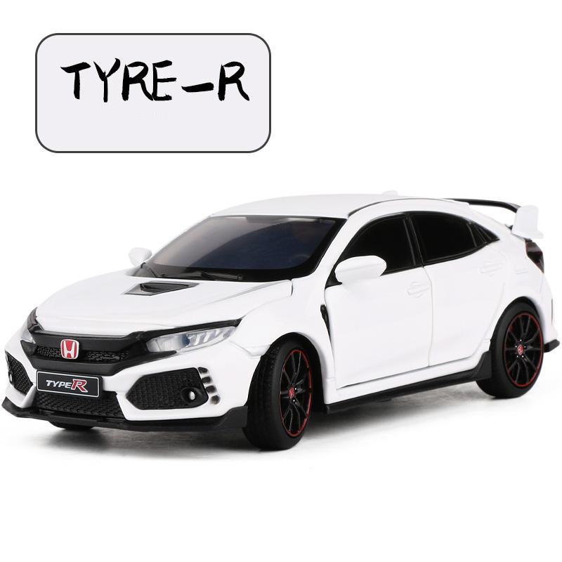 1/32 HONDA Civic Type R FK8 литой автомобиль модель игрушечный транспорт металлический имитация модель автомобиля звук свет коллекция детская игрушка подарок
