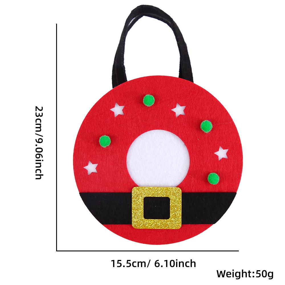 Charming Felt Christmas Handbag With Snowman Gift Box And Santa Claus Designs For Joyful Holidays