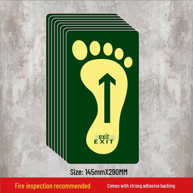 Luminous Self-Adhesive Floor Sticker for Fire Exit and Evacuation Pathway