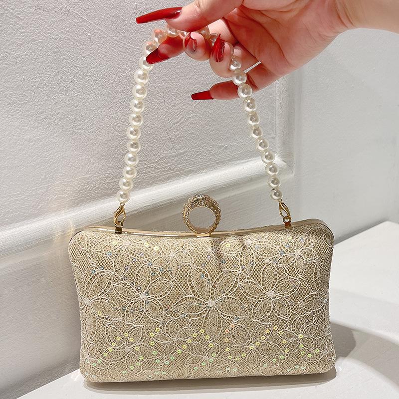 Evening Bag Clutch Purses for Women Ladies Sparkling Party Handbag Wedding Bag Lace Cross Body Handbags for Party