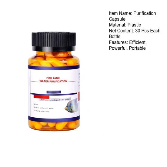 1/2 бутылки капсулы для очистки воды в аквариуме Мощная капсула для очистки воды в аквариуме для удаления всех видов мутности из воды в аквариуме