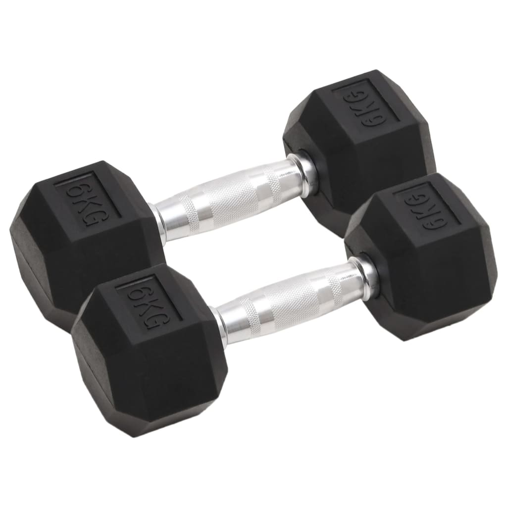 Short Dumbbells 2 pcs. Total Weight 12 kg Cast Iron