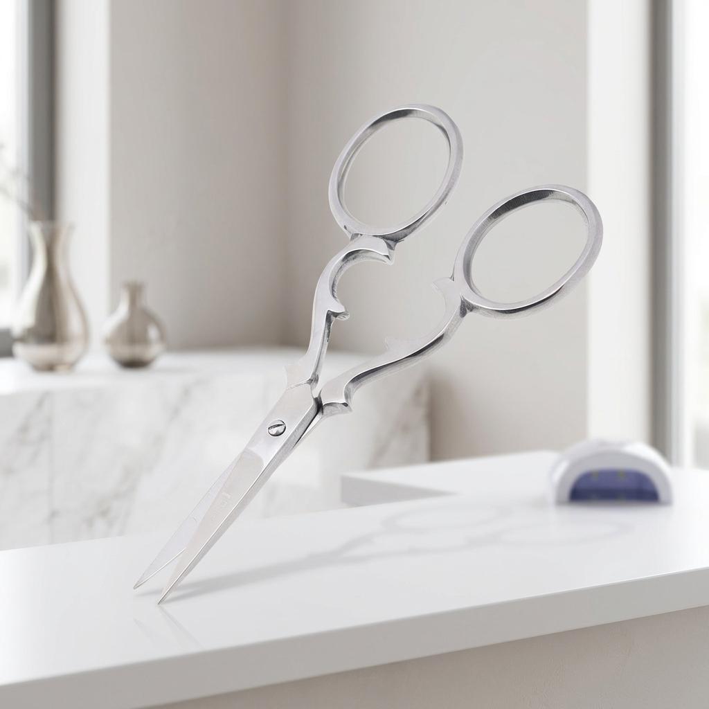 Nail Cuticle Scissors Straight Blades Cosmetic Manicure Pedicure Steel Spa Salon Silver