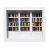 Anxiety Bookshelf Miniature Library with 200Pcs Mini Book Shake Away Your Anxiety Wooden Bookshelf Sensory