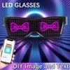 LED Electronic APP Bluetooth Futuristic Eyewear Prop For Party Bar Festival Performance USB DIY Luminous Glasses Portable