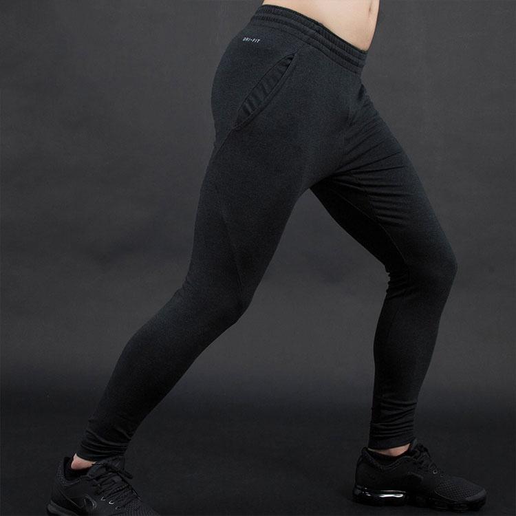 Men's Air Jordan Solid Color Elastic Waistband Slim Fit Sports Pants/Trousers/Joggers Black 861554-010