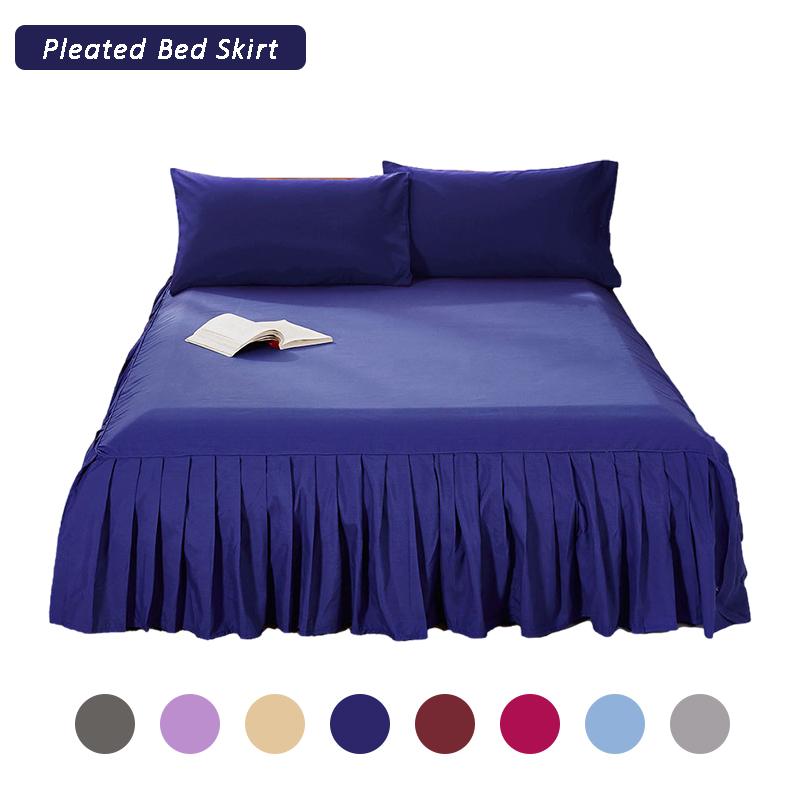 Юбки-кровати в стиле принцессы. Покрывало с юбкой. Постельное белье в евроамериканском стиле. Гладкая двойная полная простыня королевского размера.