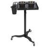 Salon Tray Removable Stainless Steel 360 Degree Rotatable Tray Adjustable Height Cart with Wheels