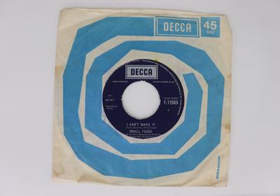 7-дюймовая пластинка SMALL FACES - I Can't Make It / Just Passing F12565 DECCA 1967 UK Рок Б/У