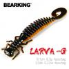 BEARKING Larva Soft Lures 9.1cm 6.3g 4pcs Artificial Lures Fishing Worm Silicone Bass Pike Minnow Swimbait Jigging Plastic Baits