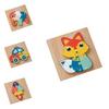Wooden 3d Puzzle Cognitive Animal Traffic Shapes Matching Blocks For Early Education