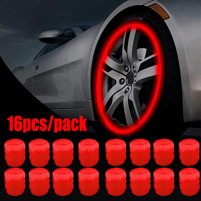 Luminous Wheels Tire Air Cap Cover Fluorescent Night Glowing Tyre Valve Caps Auto Wheel Valve Stem for Car,SUV,Motorcycles,Truck Stem Caps1