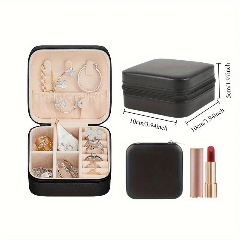 12 шт. Коробка для хранения ювелирных изделий из искусственной кожи, Портативный органайзер для серег, Идеальный подарок для предложения на День святого Валентина и Новый год