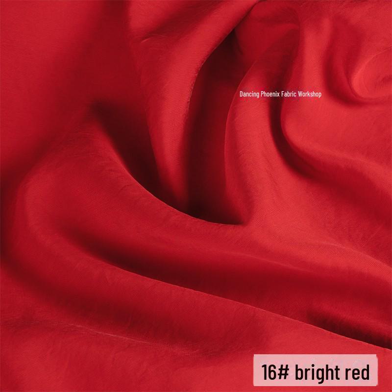 Ретро-песочная матовая медно-аммиачная шелковая ткань - неэластичный материал для верха/юбки Hazy Frost