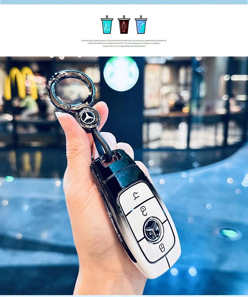 RPO5 Car Key Case Cover for Mercedes Benz 2022 C S Class W206 W223 S350 C260 C300 S400 S450 S500 Key Shell Protector