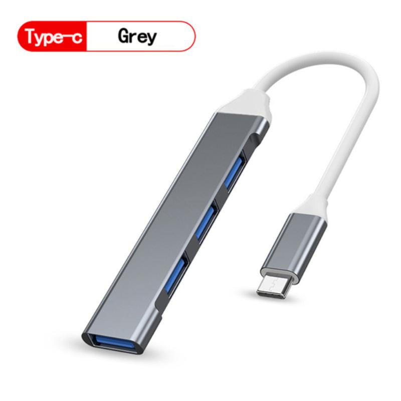 Новый! 4-портовый концентратор USB 3.0, высокоскоростной разветвитель Type-c, 5 Гбит/с для ПК, компьютерные аксессуары, многопортовый концентратор USB