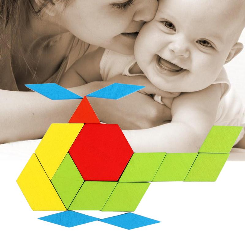 Геометрический пазл Сортер форм Деревянные блоки Развивают воображение Безопасные магнитные пазлы Танграм Геометрический цвет Раннее образование