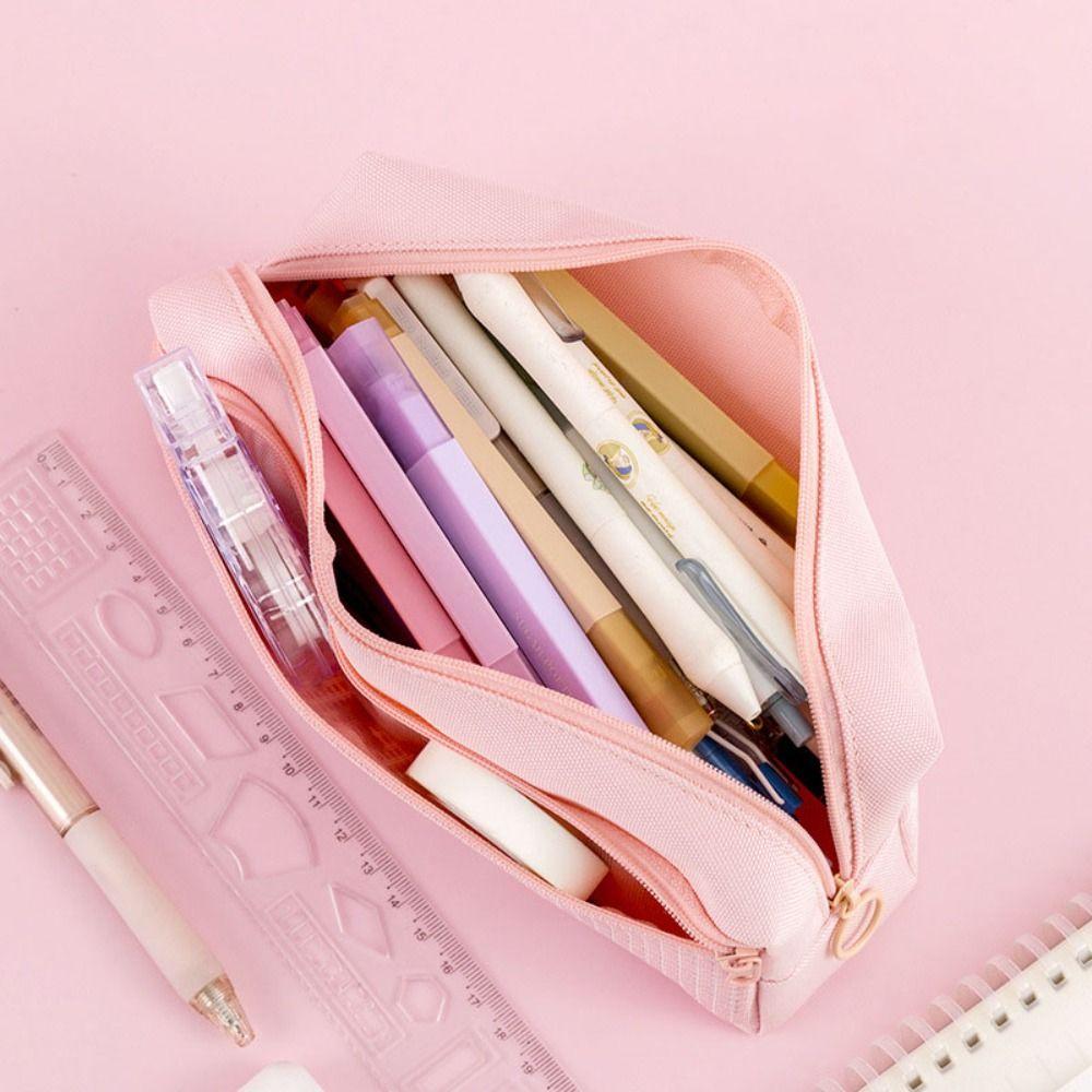 Large Capacity Pen Pouch Waterproof Stationery Organizer Zipper Pencil Case School