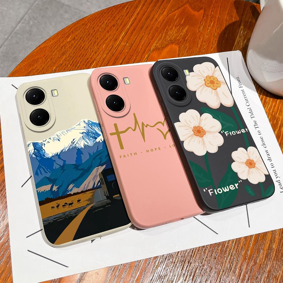 Для Xiaomi Poco X7 X7 Pro Чехол Масляная живопись Цветок Легкий Эстетичный Антизагрязняющий Защитный Для PocoX7Pro poco x7 pro Capinha