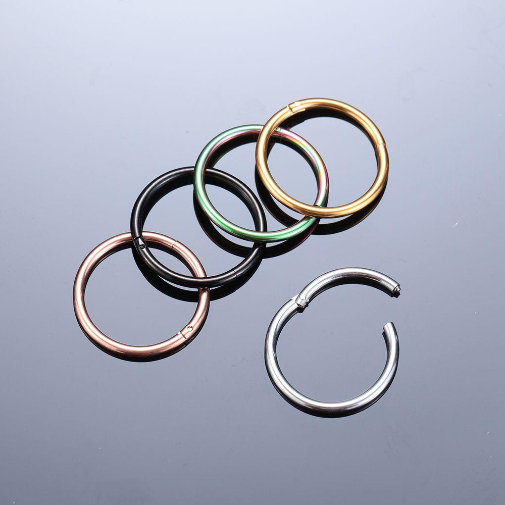 1Pc Unisex Hinged Segment Titanium Steel Ear Helix Tragus Piercing Septum Lip Ring Nose Hoop