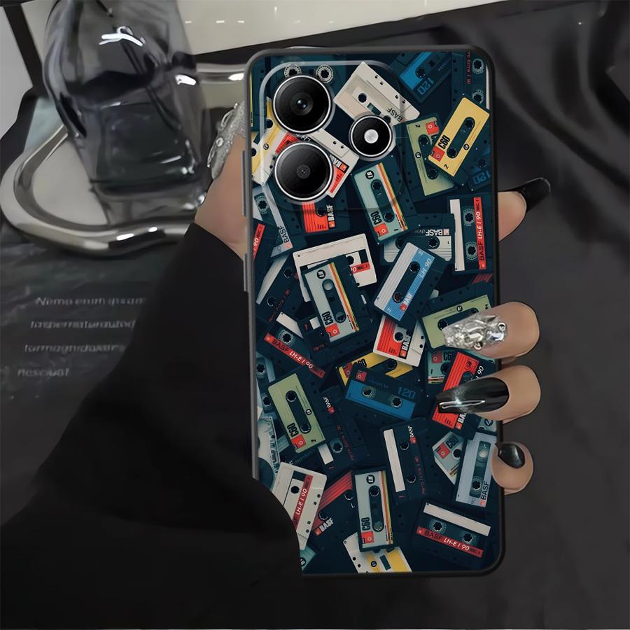Чехол со счастливым узором из лент для Xiaomi Poco F3 F4 F5 C50 M3 M4 Pro X3 X4 X5 C51 M5 C65 Мягкая задняя крышка для телефона