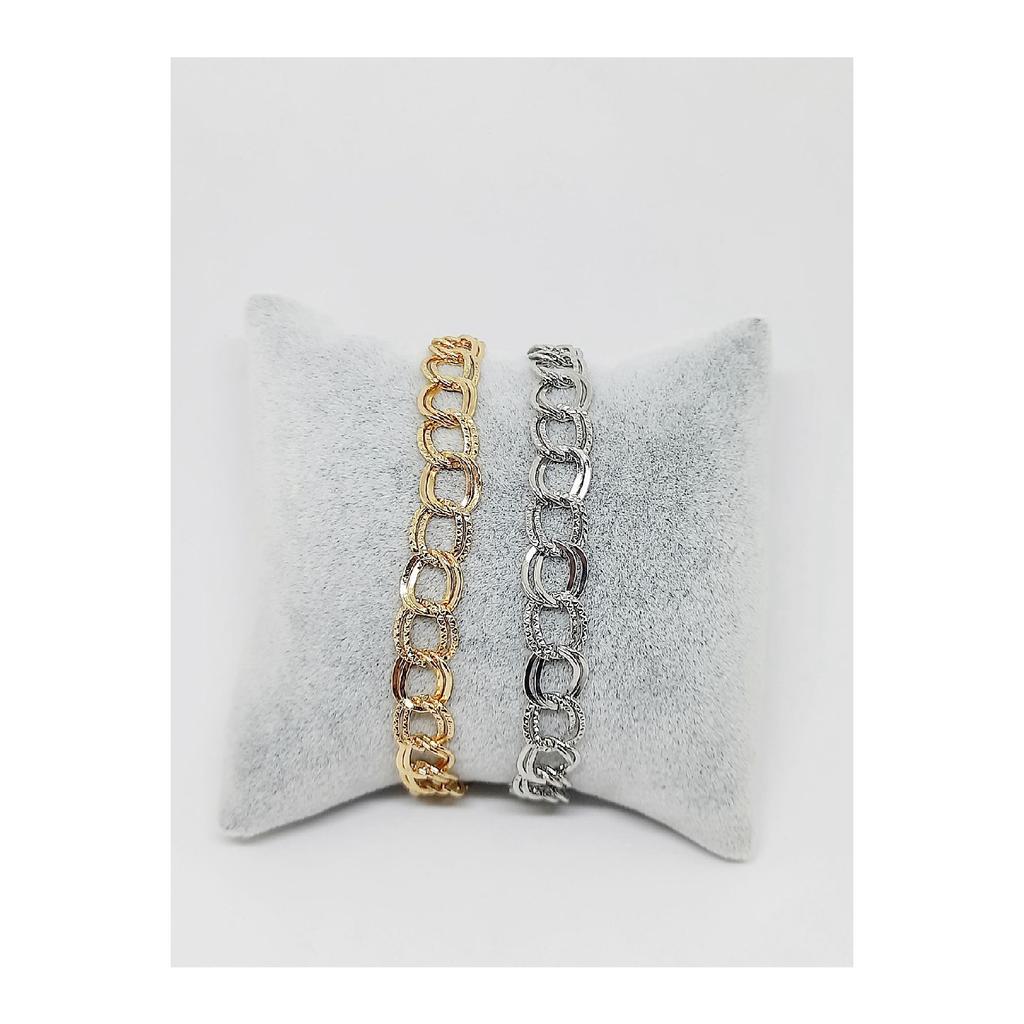 Набор из 10 серебряных браслетов-цепочек