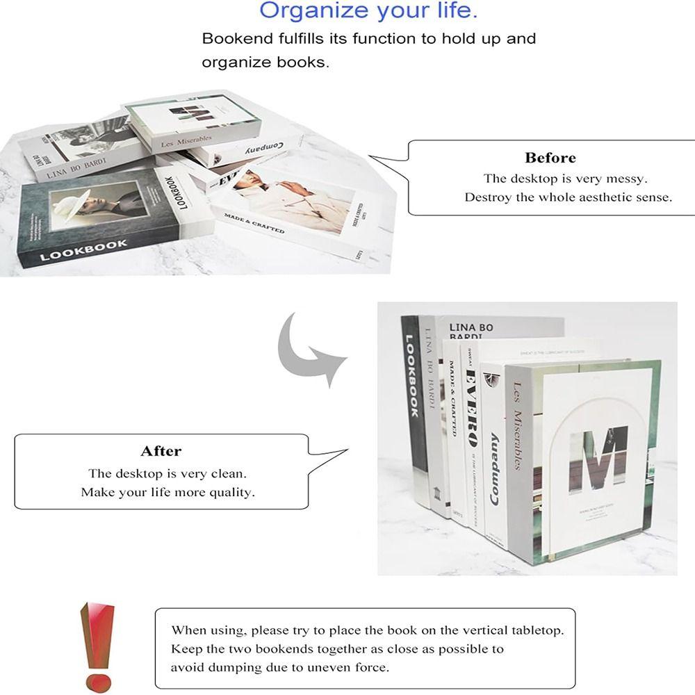 Акриловые Книгодержатели Нескользящие Упоры для Книг Аксессуары Настольный Органайзер