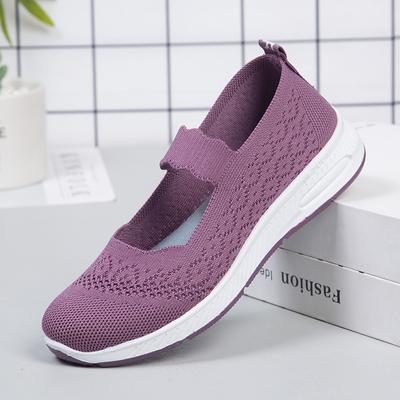 Летние женские кроссовки, легкая женская спортивная обувь, обувь без шнуровки на плоской подошве, женская прогулочная обувь на плоской подошве, женская обувь