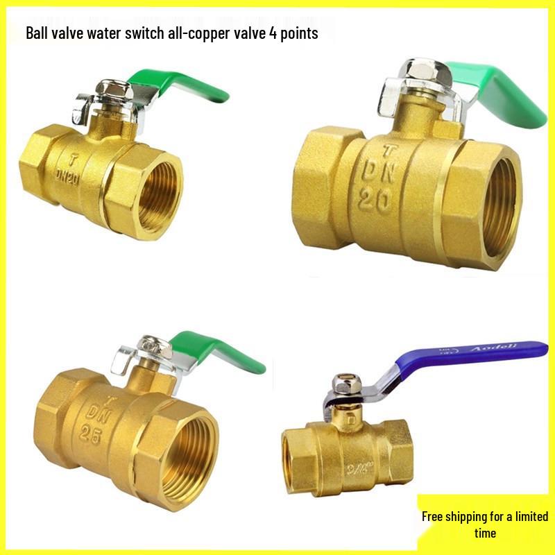 High Temp Resistant All-Copper Ball Valve: DN15 DN20 1-inch.