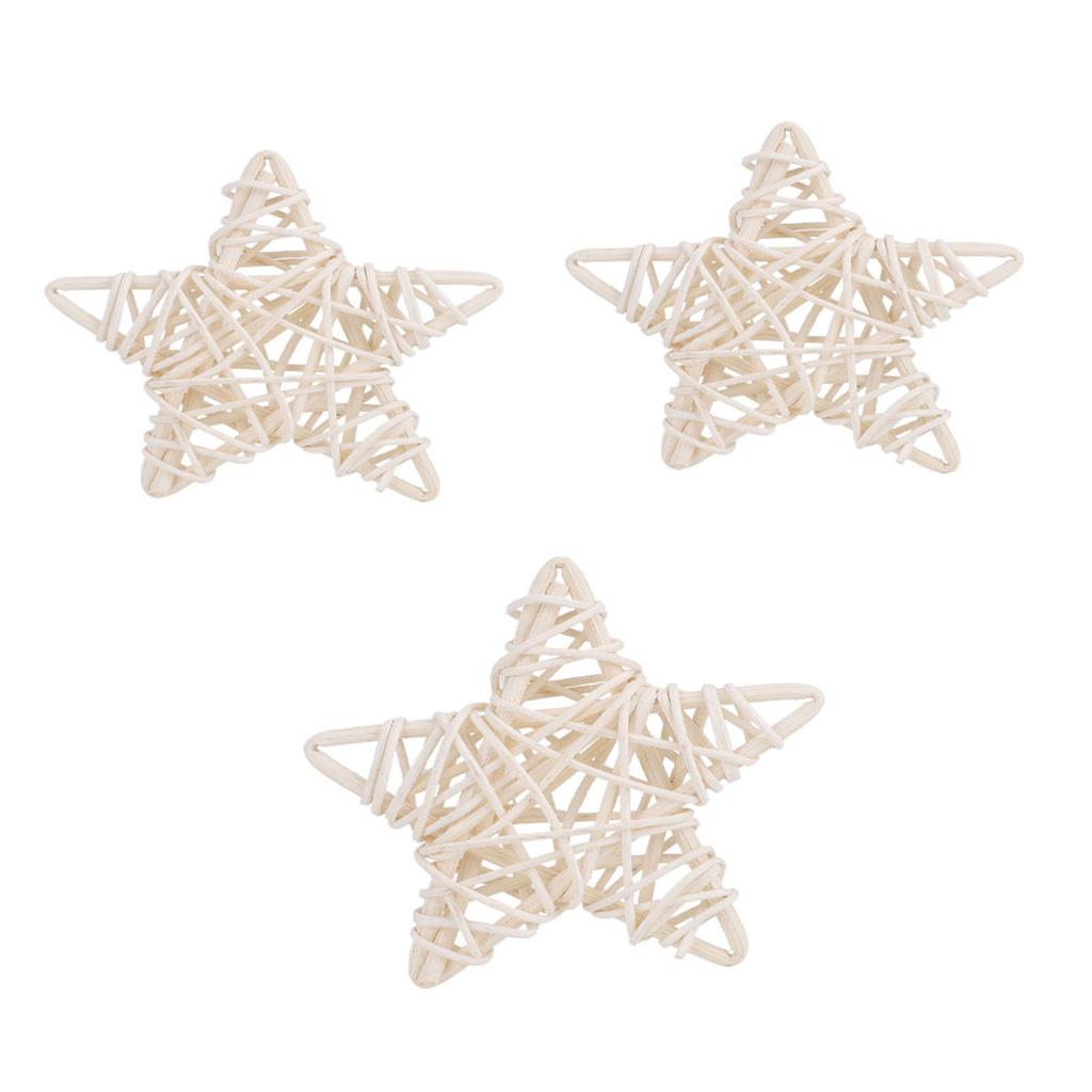 6 шт. DIY поделки из натурального ротанга звезды для свадебной вечеринки рождественское украшение(белый)