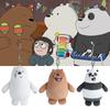 We Bare Bears Plush Keychains Grizzly, Ice Bear, And Panda Options!