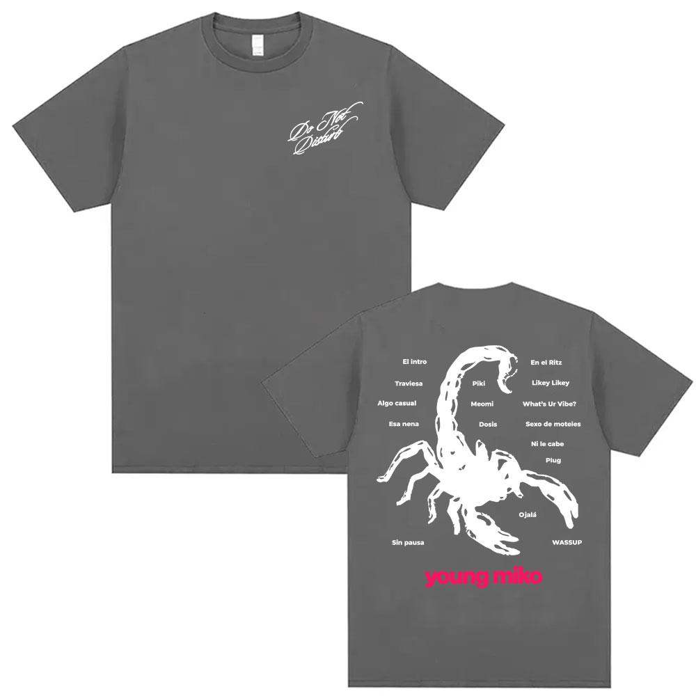 Singer Young Miko Do Not Disturb Printed T Shirt Men Women Clothing Aesthetic Fashion T Shirts Summer Pop Art Tshirt Streetwear