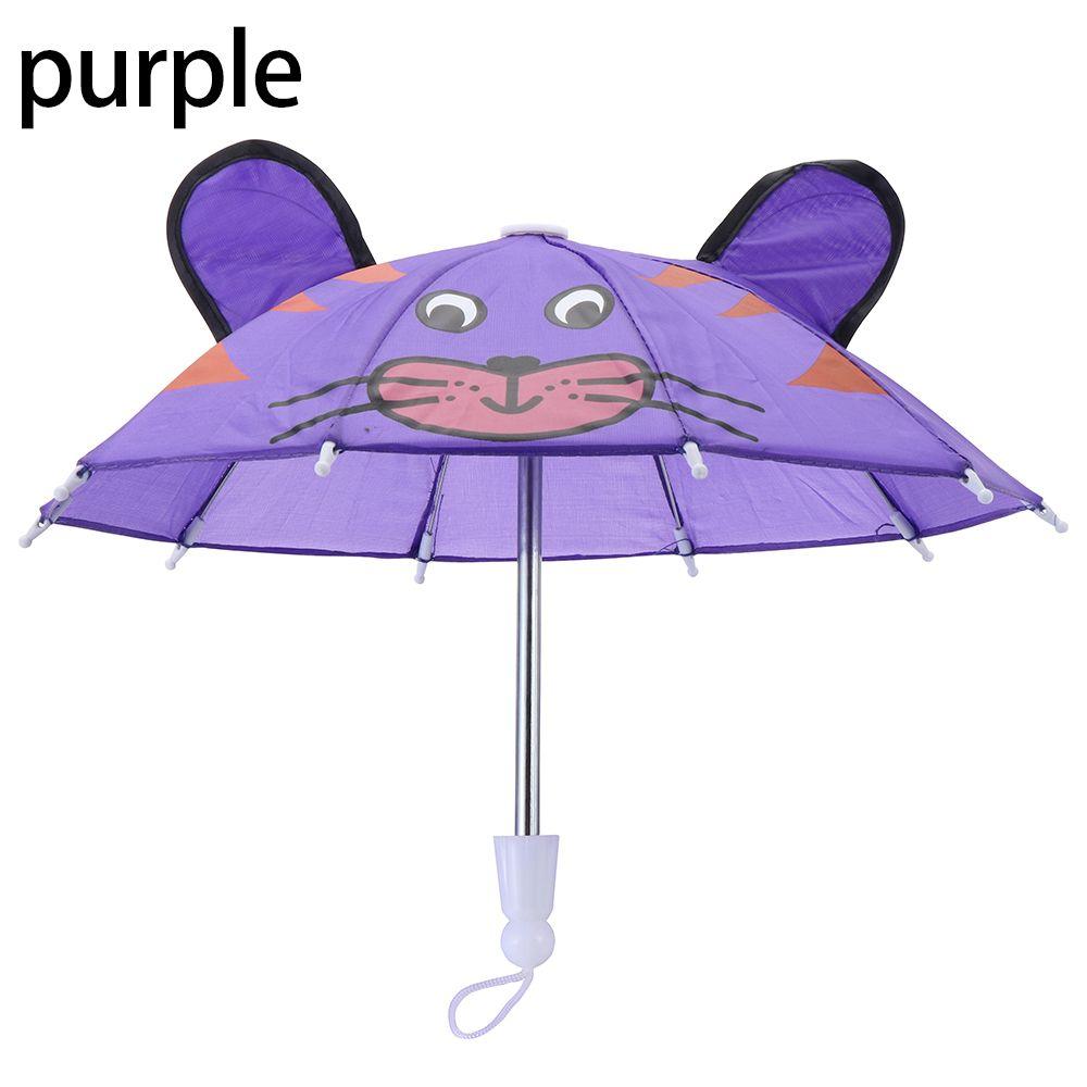 Cartoon Animal Ears Diameter 30cm Mini Rain Gear Baby Doll Accessories Costume Game Doll Umbrella
