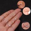 Fashion Europe And America 1 Pcs Tiny Flower Zircon Nose Ring 3 Color Gold Silver Rose Gold Nose Piercing Jewelry